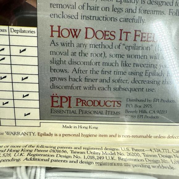 VTG 80's Epilady C1000 3 Coil Epilator White Hair Removal NEW OLD STOCK SEALED - Picture 8 of 13